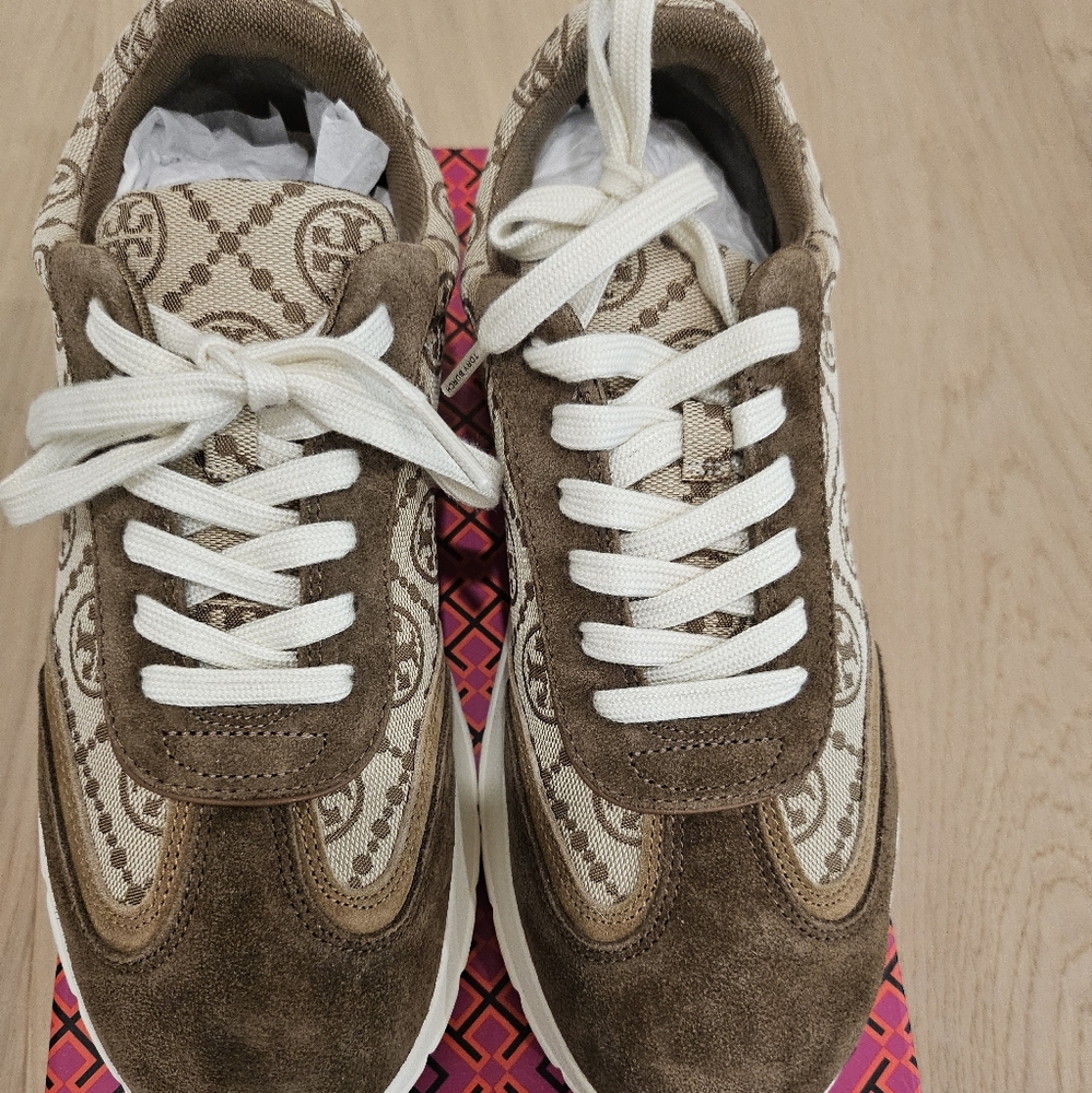 Tory Burch Hazel T Monogram Sneakers BRAND NEW